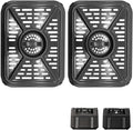 Air Fryer Grill Pan for Ninja Foodi DZ401 DZ550 10QT DualZone Air Fryers, Air Fryer Replacement Parts Crisper Plate Grill Plate Tray Rack Accessories with Rubber Bumpers, Dishwasher Safe
