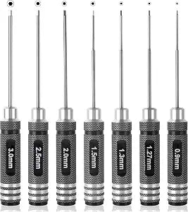 7pcs Precision RC Hex Screwdriver Set 0.9mm-3.0mm RC Tool Kit