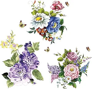 Flower Wall Stickers Wall Decals Peel and Stick 3Pcs