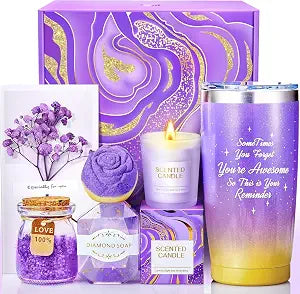 BodyRefresh Christmas Birthday Gifts for Women, Gift Basket for Her, Self Care Spa Gift Set, Thinking of You & Get Well Soon Care Package, Gift for Mom Wife Sister Grandma