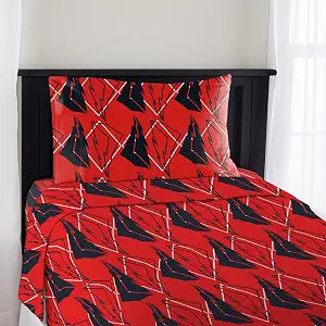 Northwest Power Rangerts Go Go Action 3 Piece Twin Sheet Set, Officially Licensed Game-Themed Microfiber, Includes Fitted Sheet, Flat Sheet, and Pillowcase(s)