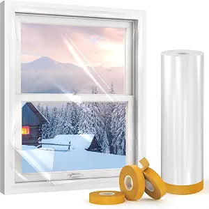 Window Insulation Kit,63"393" Windows Plastic for Winterizing