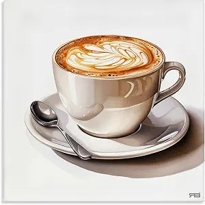 Stupell Industries Chic Modern Cappuccino, 17 x 17 Inch Canvas Wall Art