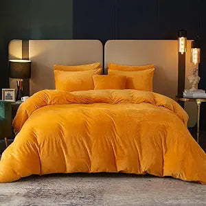 SE SOFTEXLY Velvet Duvet Cover Twin Set - 2-Piece Velvet Comforter Cover with Ultra Soft, Breathable Flannel - Solid Luxury Bedding, Velour Texture, Zipper Closure, and Corner Ties