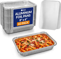 Reli. Aluminum Foil Pans with Lids 8x6 (60 Pack) Meal Prep Food Containers