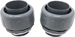 Sealproof 2-Inch Non-metallic Liquid Tight Straight Electrical Conduit Connector Fitting, UL Listed, 2" Dia, 2-Pack