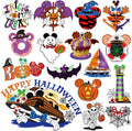 16Pcs Halloween Cruise Door Magnets Decorations, Mouse Halloween Cruise Ship Door Decor, Pumpkins Bats Spider Magnetic Stickers for Carnival Cruise Refrigerator Cars Fridge Holiday Party