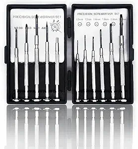 NSZETZ 11PCS Mini Precision Screwdriver Set, Small Tools with 11 Size Flathead and Phillips Kit, Professional Magnetic Repair Tool for Jewelry, Ring Doorbell, Watch, iPhone, Toys, Computer, Eyeglass