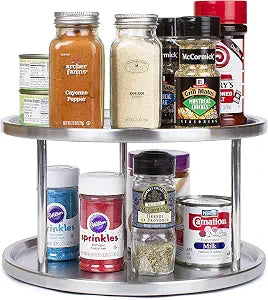 Simpli-Magic 2-Tier, Brushed Stainless Steel,Silver