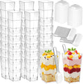 150 Pcs 3 oz Mini Dessert Cups with Lids & Spoons, Plastic Parfait Cups