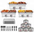 Disposable Chafing Dish Set and Food Warmers for Parties 33 Piece Set