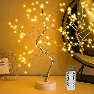 OURBAOFU 20'' 108LED Fairy Sparkly Tree Lamp with Remote Control