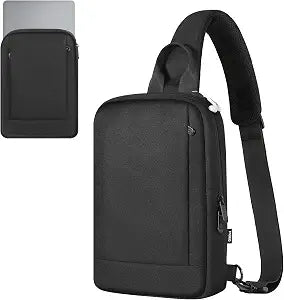 MoKo 13.3-14 Inch Laptop Shoulder Sling Bag with Multiple Pockets