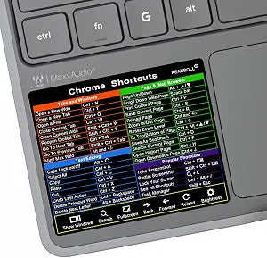 2-Pack Chromebook Shortcuts Sticker for Chromebook System, New Shortcuts Sticker for 11.6-15.6" Chromebook Accessories Keyboard Shortcuts Sticker-Google Reference Keyboard Shortcut Sticker