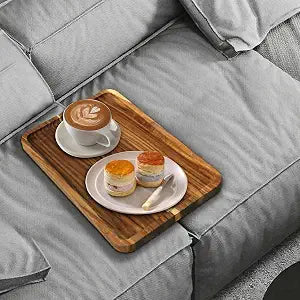 Sofa Tray, Solid Wood Tray Table Foldable (Square-Shaped)