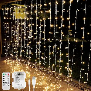 Lepro Lighting Ever Fairy Curtain Lights Battery Operated & USB Plug in