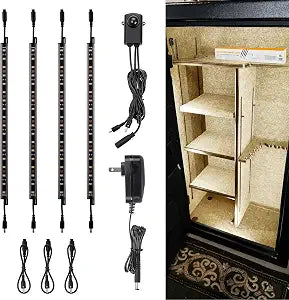 TORCHSTAR 4pcs 12 Inch LED Safe Lighting Kit, Motion Sensor, 3000K