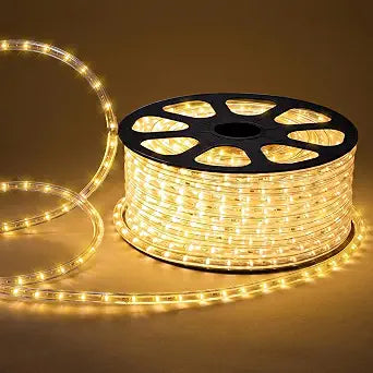 Vivideal 50FT Rope Lights Outdoor Waterproof 360 LED Rope Lights for Outside, Connectable 110V Rope Lights Indoor for Garden, Bedroom, Pool, Patio, Christmas, Tree Decorations, Warm White