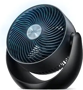 DREO Fan for Bedroom, Table Air Circulator for Whole Room, 11 Inch, 60ft Strong Airflow, 120 adjustable tilt, 20db Low Noise, Quiet, 3 Speeds, Desk Fan for Home,Office, Kitchen