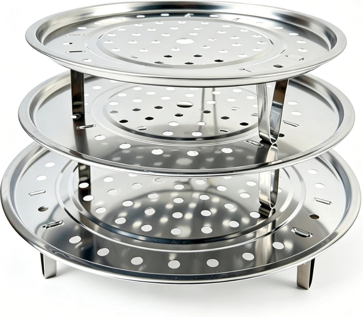 Steamer Rack, Steamer Rack, 3 Pack Stainless Steel Round Inserts