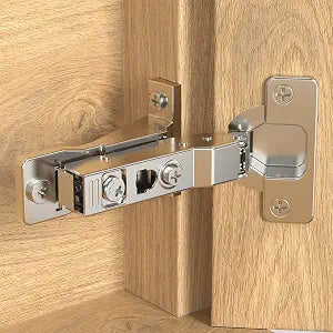 Onemake 4 Pack 110 Face Frame Inset Cabinet Hinges, Soft Closing 3D Adjustment, Clip On Plate, Smooth Slow Close Concealed Hidden Replacement, Easy Installation, Insert Hardware for Kitchen Cupborad