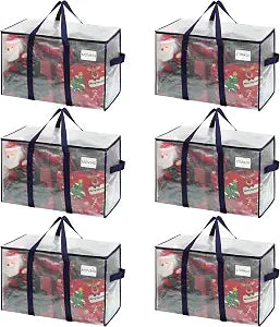 VENO 6 Pack Heavy Duty Moving Bags, Extra Large Storage Bags with Reinforced Handles & Strong Zippers, Foldable & Reusable Moving Box Alternative for Clothes & Dorm Storage
