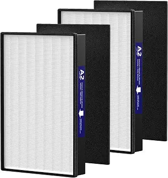 2 Pack A2 Replacement Filter for Filtrete Room A2 F2 Air Purifier