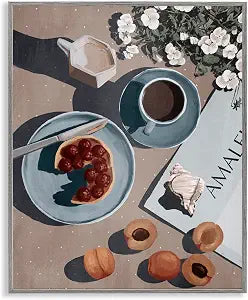 Morning Brunch Fruit Coffee, 11 x 14 Inch Framed Gicle Print