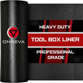 ONREVA Tool Box Liner 14" Wide x 20 Ft, 1/8" Thick Heavy Duty Toolbox Drawer Liners for Tool Chest Cabinet Workbench & Garage Shelf, Protective Non-Slip Mat for Mechanics & Workshops, Black