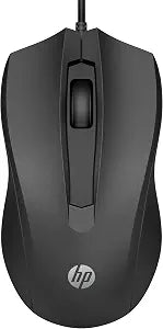 HP Wired Mouse 100 - Precise Optical Sensor with 1600 DPI - Easy USB Connection - Ambidextrous Design - 3 Button Control & Built-in Scrolling - Multi-OS Compatible (6VY96AA#ABL)