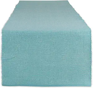 DII Two-Toned Collection Tabletop, Tablerunner, 13x72, Aqua