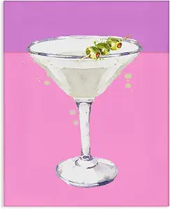 Modern Martini Cocktail Bar, 16 x 20 Inch Canvas Wall Art