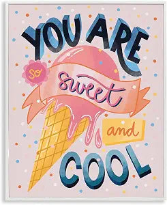Retro Polka Dot Ice Cream, 16 x 20 Inch Framed Gicle Print