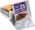 MATANA 25 Pack 9x9 Aluminum Pans with Lids - Disposable Foil Pans