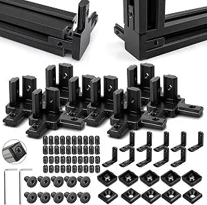 Konohan 20 Pcs 2020 Aluminum Extrusion Connector 3-Way End Corner Brackets