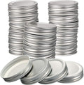Chuangdi 30 Pack Mason Jar Lids Regular Mouth Leak Proof,Silver,Steel