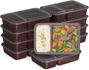 Bentgo Prep 2-Compartment Meal Prep Containers with Lids, 20 Piece Set