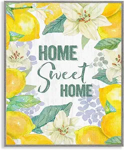 Home Sweet Home Summer Lemons, 16 x 20 Inch Framed Gicle Print