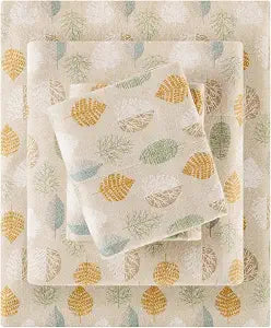 Sleep Philosophy Cozy Flannel Sheets 100% Cotton, Queen Sheet Set, 4 Piece