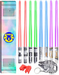 Lightsaber Chopsticks Light Up Star War Chopstick Light Up Mini Light Saber Chopsticks for Adults Cool Chopstick Light Saber Sticks Led Chop Sticks Jedi Stix Red Blue Green Purple 4 Pairs