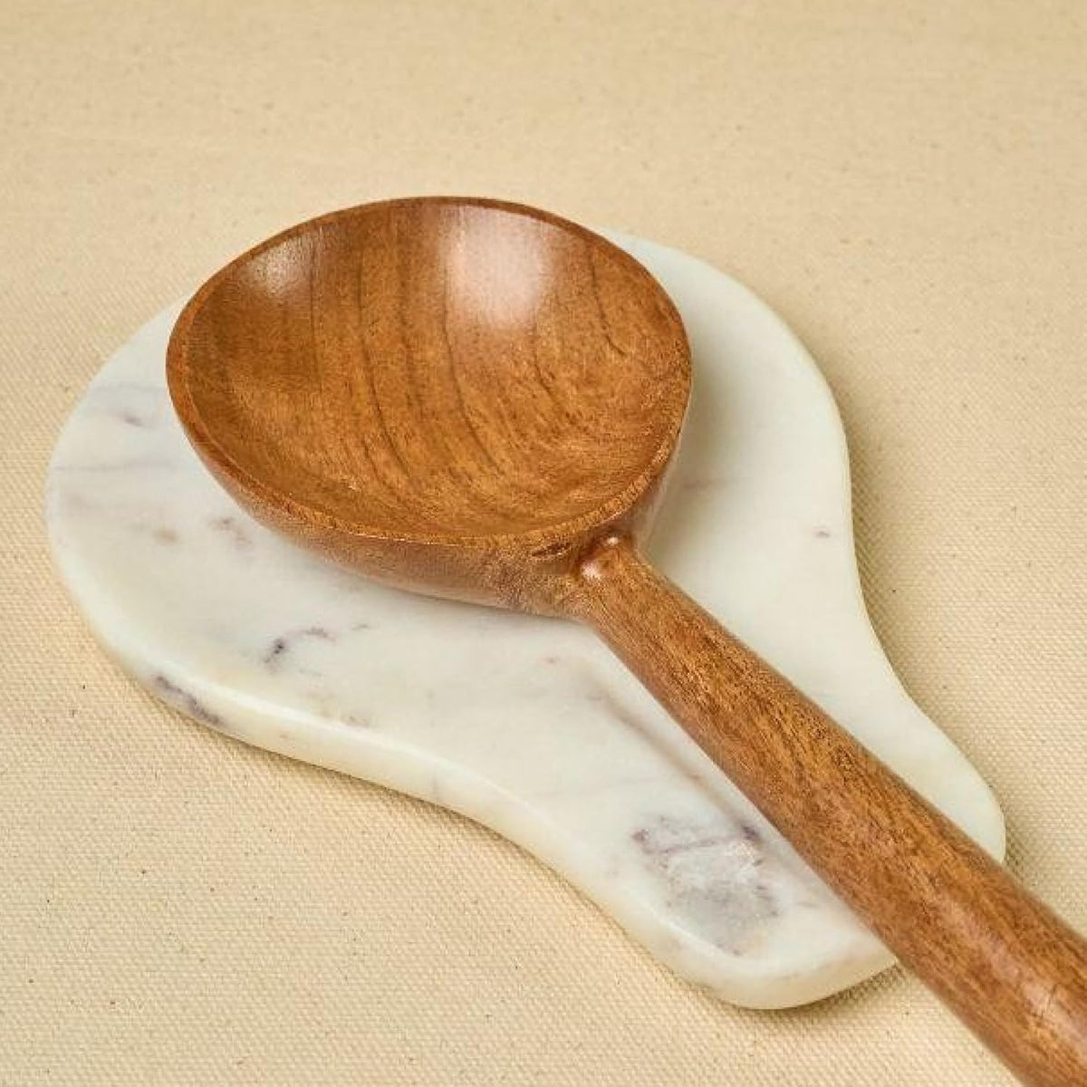 Marble Spoon Rest -Kitchen Utensil Holder, Heat-Resistant & Non-Slip Base - Marble Accessory for Stove Top & Countertop, Elegant Gift