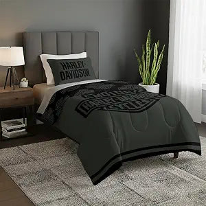 Northwest Harley-Davidson Simple HD Comforter and Sham Set, Twin