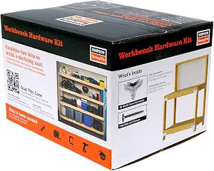 Simpson Strong-Tie WBSK - Workbench and Shelving Hardware Kit Featuring Rigid Tie RTC2Z Corner Connector & Wafer-Head Screws, Ideal for Woodworking & Home Improvement Projects