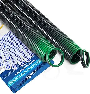 Pair of 120 lbs Heavy Duty Garage Door Extension Springs Stretch Springs, 25 Long, Double Loop Ends, High Precision Electrophoresis Black Coated,MIN 16,000 Cycles,for 7ft High Garage Doors