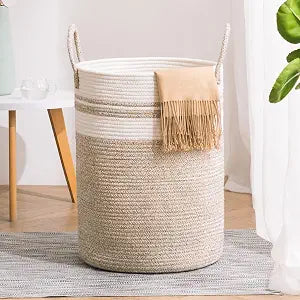 YOUDENOVA Woven Laundry Hamper Basket, 58L Tall Laundry Basket
