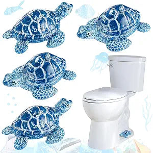 Leinuosen 4 Pcs Sea Turtle Toilet Bolt Caps Toilet Bolt Covers Decorative