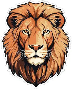 Lion Waterproof Vinyl Sticker 4 Inch Decal