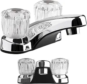Dura Faucet DF-PL700A-CP RV Two Handle Bathroom Sink Faucet (Chrome)