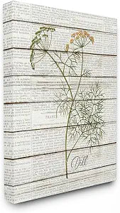 Stupell Industries 'Dill Vintage Herb Kitchen Dining Room Word'| Canvas Art