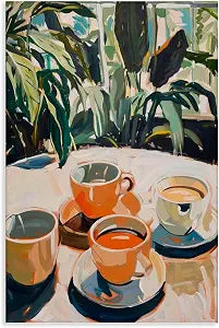 Stupell Industries Coffee Time Among Plants, 20 x 30 Inch Canvas Wall Art